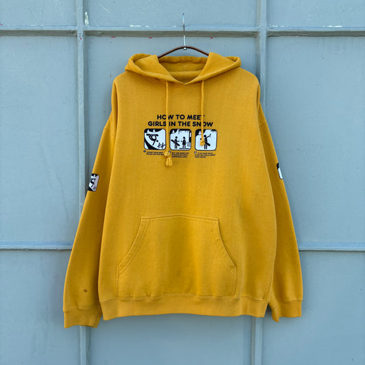Vintage "Girls in the Snow" Hoodie - L